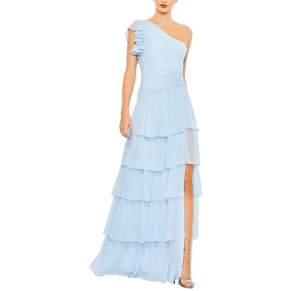 Mac Duggal Dresses & Skirts - Mac Duggal Womens  Ruffle Tiered One Flutter Sleeve Gown